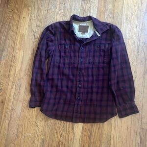 Outdoor Life purpleish maroonish flannel Sz Small